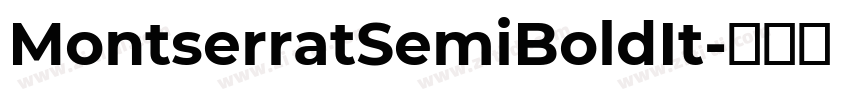 MontserratSemiBoldIt字体转换