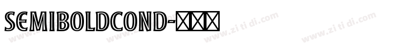 SemiboldCond字体转换