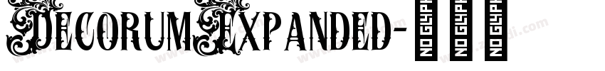 DecorumExpanded字体转换 DecorumExpanded字体转换