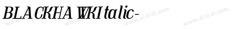 BLACKHAWKItalic字体转换