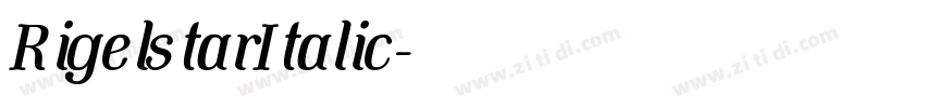 RigelstarItalic字体转换