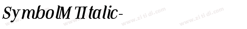 SymbolMTItalic字体转换 SymbolMTItalic字体转换