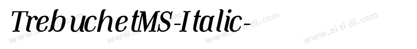 TrebuchetMS-Italic字体转换