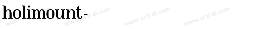 holimount字体转换