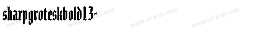 sharpgroteskbold13字体转换