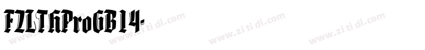 FZLTHProGB14字体转换