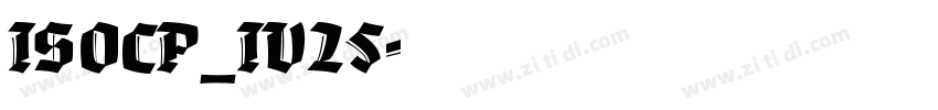 ISOCP_IV25字体转换