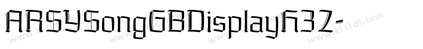 ARSYSongGBDisplayH32字体转换