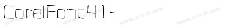 CorelFont41字体转换