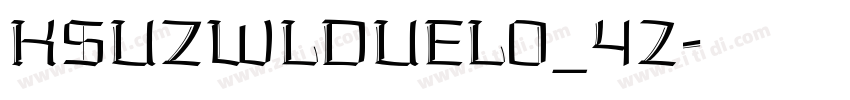 KSUZWLDUEL0_42字体转换