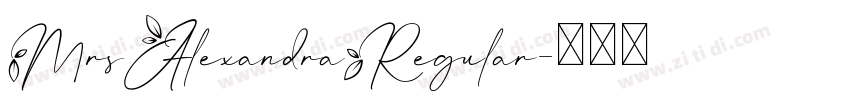 MrsAlexandraRegular字体转换