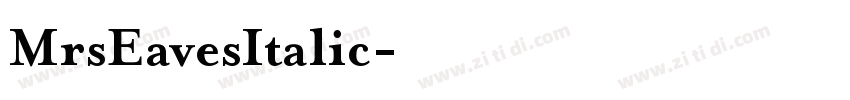 MrsEavesItalic字体转换