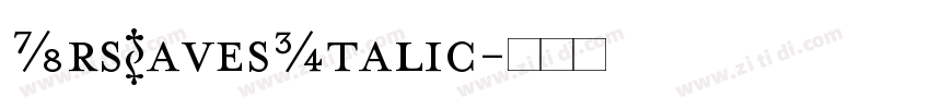 MrsEavesItalic字体转换