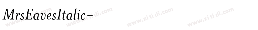 MrsEavesItalic字体转换