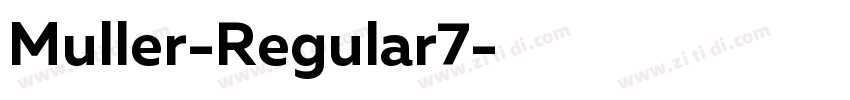 Muller-Regular7字体转换