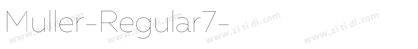 Muller-Regular7字体转换
