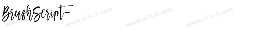 BrushScript字体转换