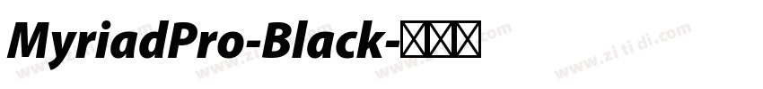 MyriadPro-Black字体转换