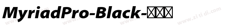 MyriadPro-Black字体转换