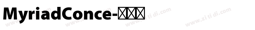 MyriadConce字体转换