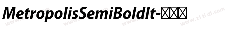 MetropolisSemiBoldIt字体转换