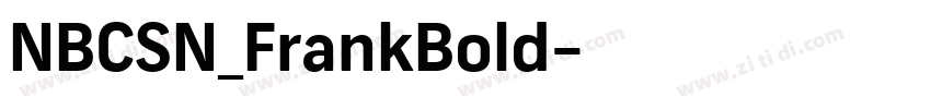 NBCSN_FrankBold字体转换