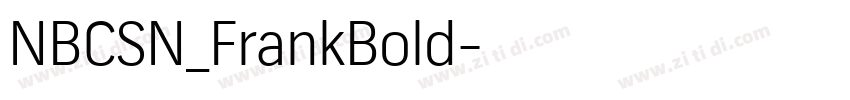 NBCSN_FrankBold字体转换