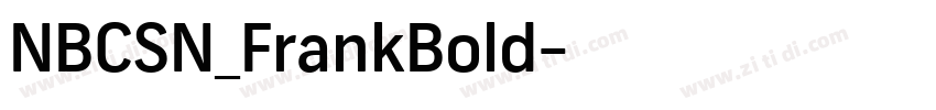 NBCSN_FrankBold字体转换