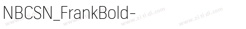 NBCSN_FrankBold字体转换