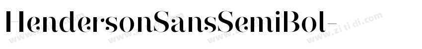 HendersonSansSemiBol字体转换