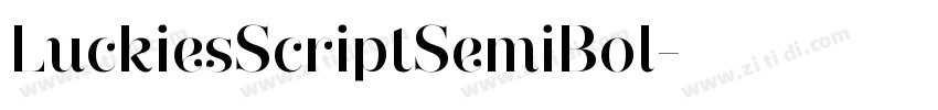 LuckiesScriptSemiBol字体转换 LuckiesScriptSemiBol字体转换