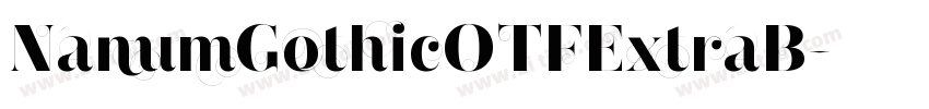 NanumGothicOTFExtraB字体转换