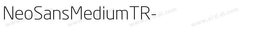 NeoSansMediumTR字体转换
