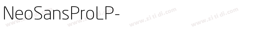 NeoSansProLP字体转换