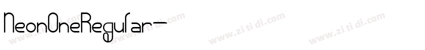 NeonOneRegular字体转换