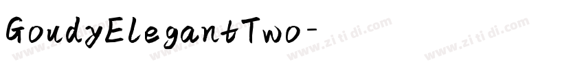 GoudyElegantTwo字体转换