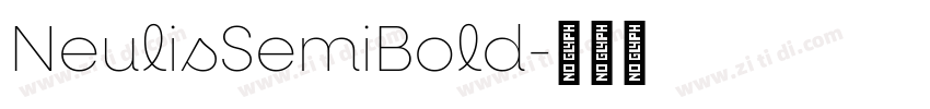 NeulisSemiBold字体转换
