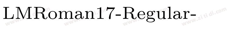 LMRoman17-Regular字体转换