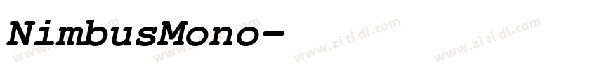NimbusMono字体转换
