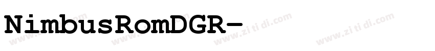 NimbusRomDGR字体转换