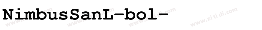 NimbusSanL-bol字体转换