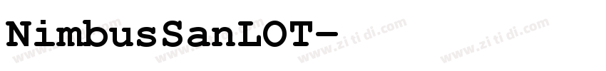 NimbusSanLOT字体转换