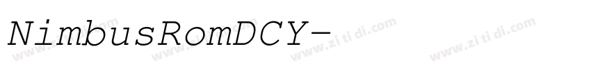 NimbusRomDCY字体转换