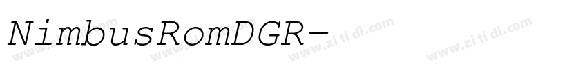 NimbusRomDGR字体转换