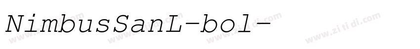 NimbusSanL-bol字体转换