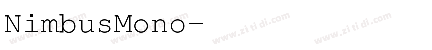 NimbusMono字体转换