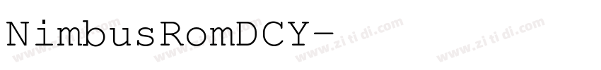 NimbusRomDCY字体转换