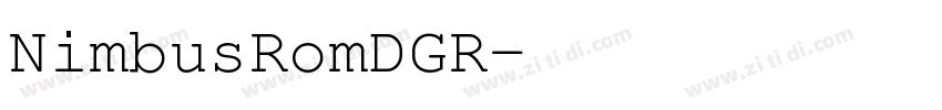 NimbusRomDGR字体转换
