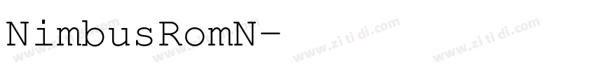 NimbusRomN字体转换