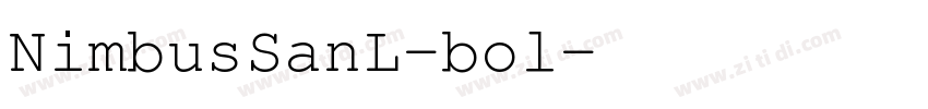 NimbusSanL-bol字体转换
